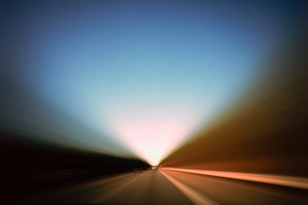 A fine art photo print on giclee paper of an abstract road scene.