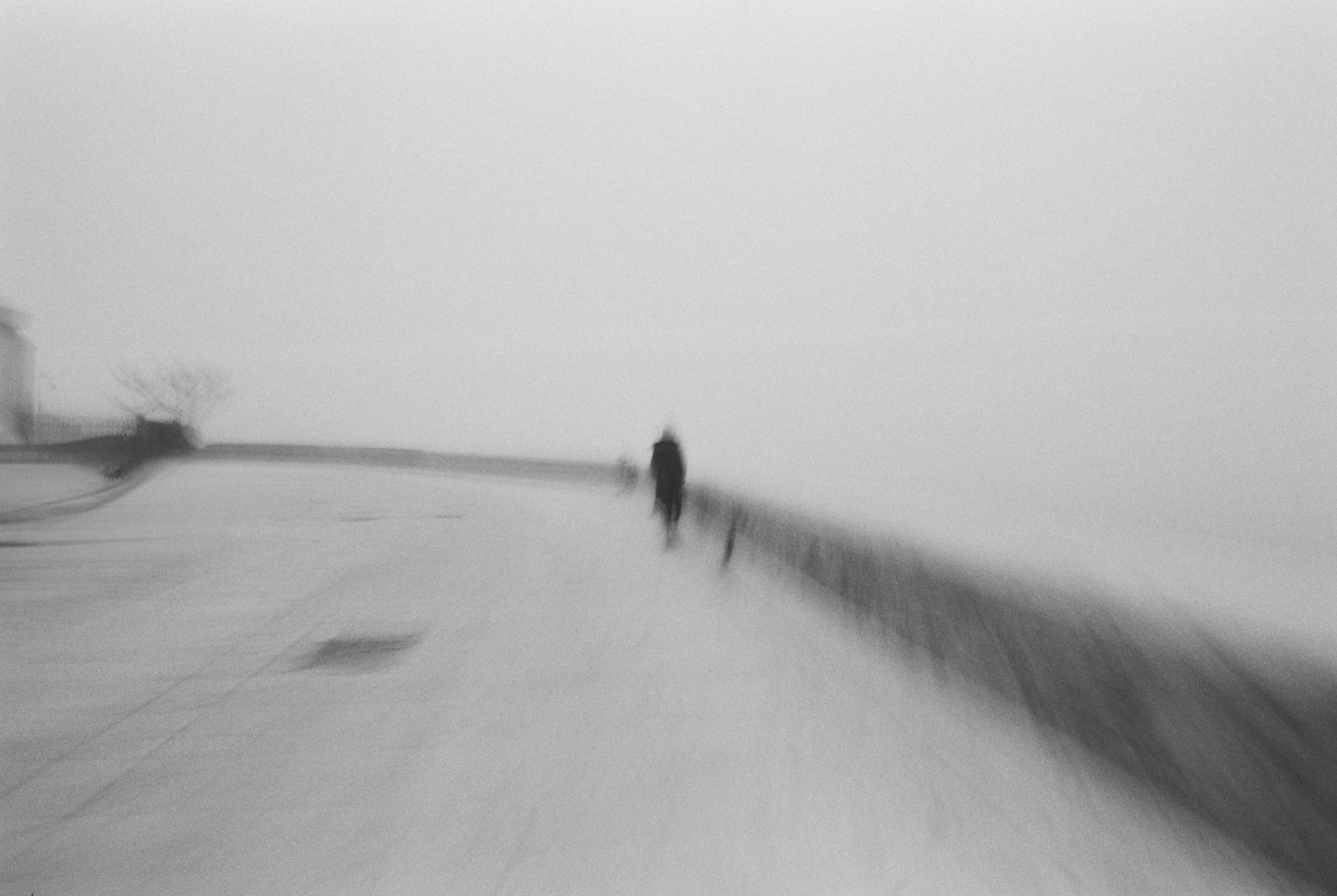 A stylish black and white abstract photo.