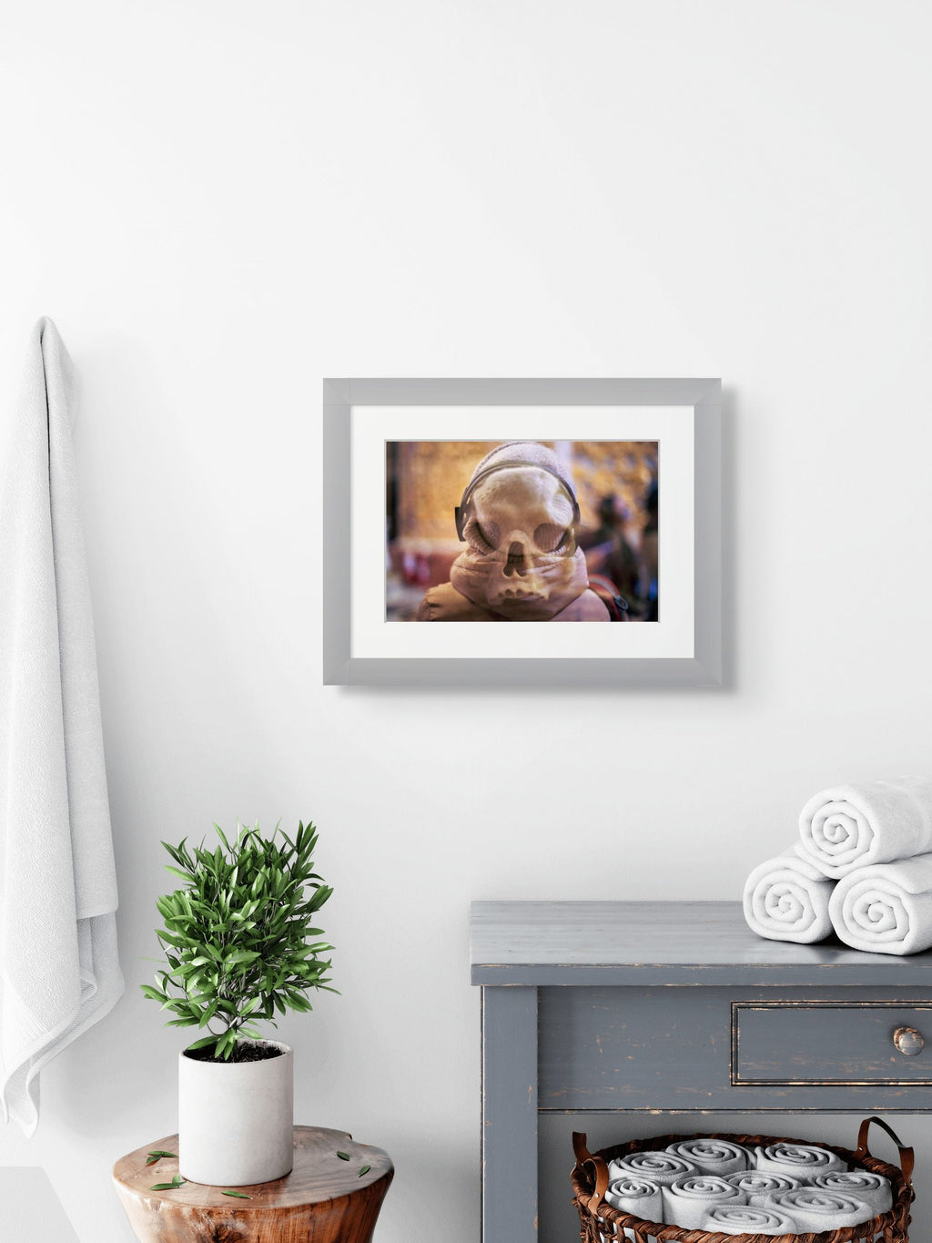 A framed, fine art print of an abstract photograph perfect for interior design.