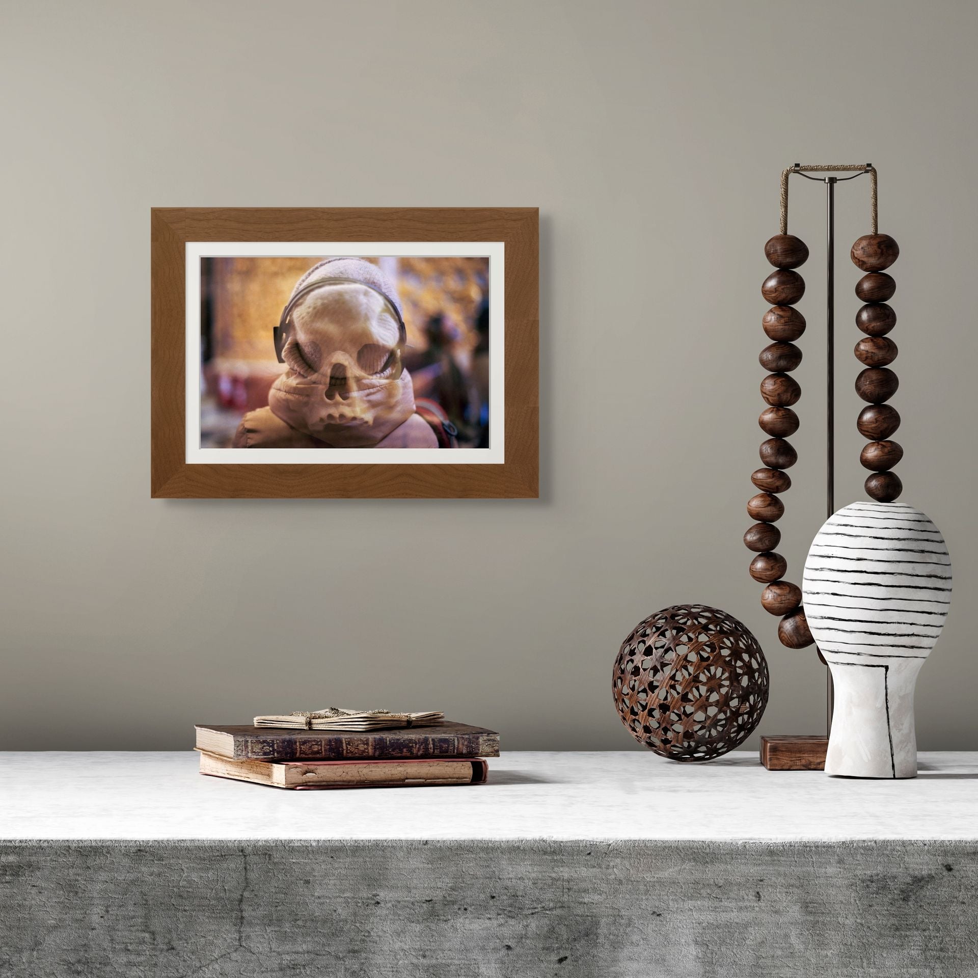 A framed, fine art print of an abstract photograph perfect for interior design.