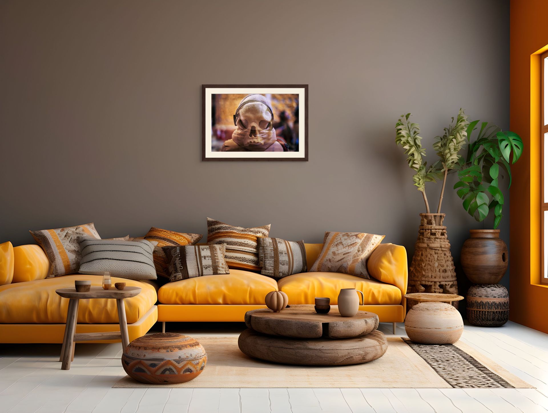 A framed, fine art print of an abstract photograph perfect for interior design.