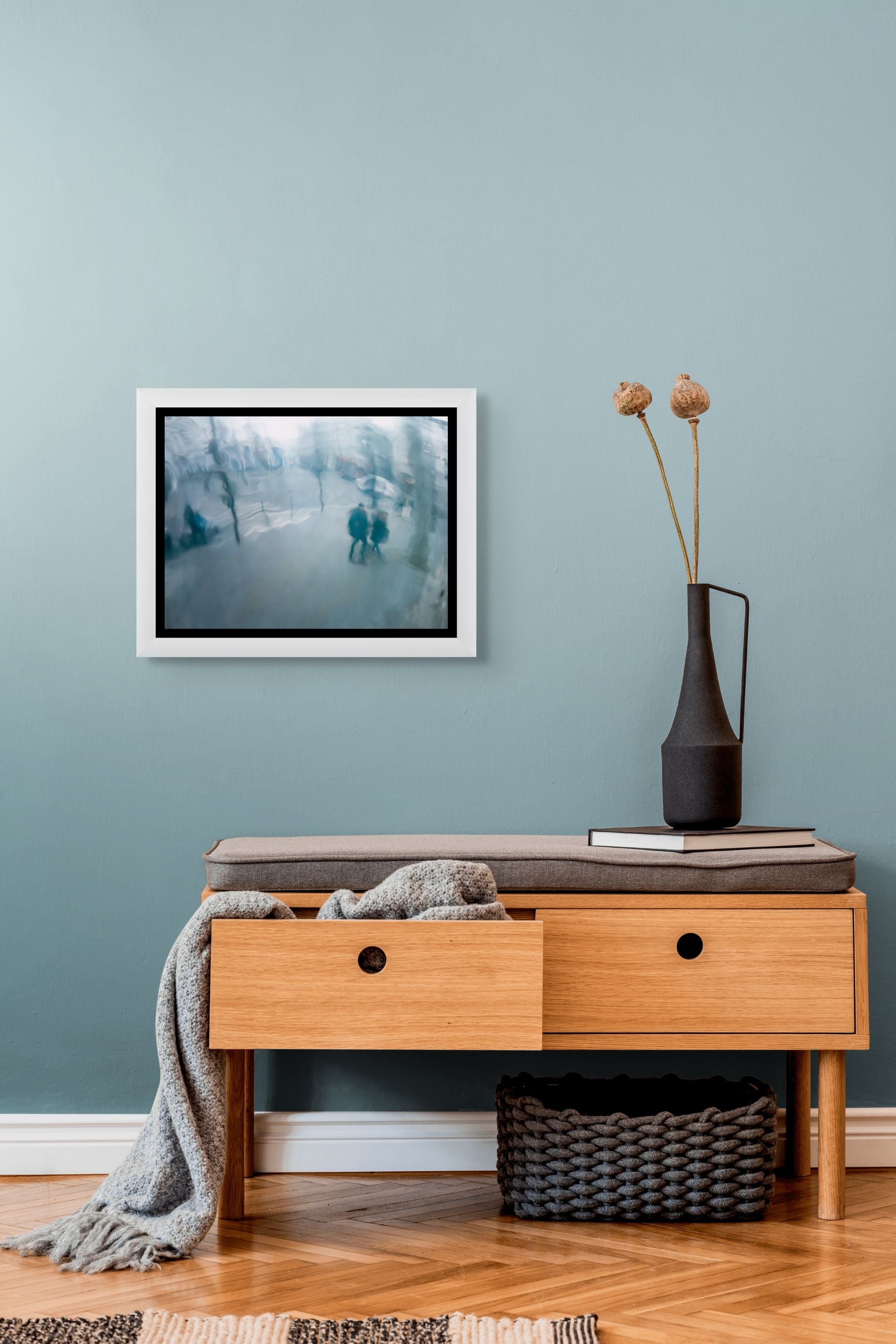 Framed abstract photo taken on a rainy day in Paris.