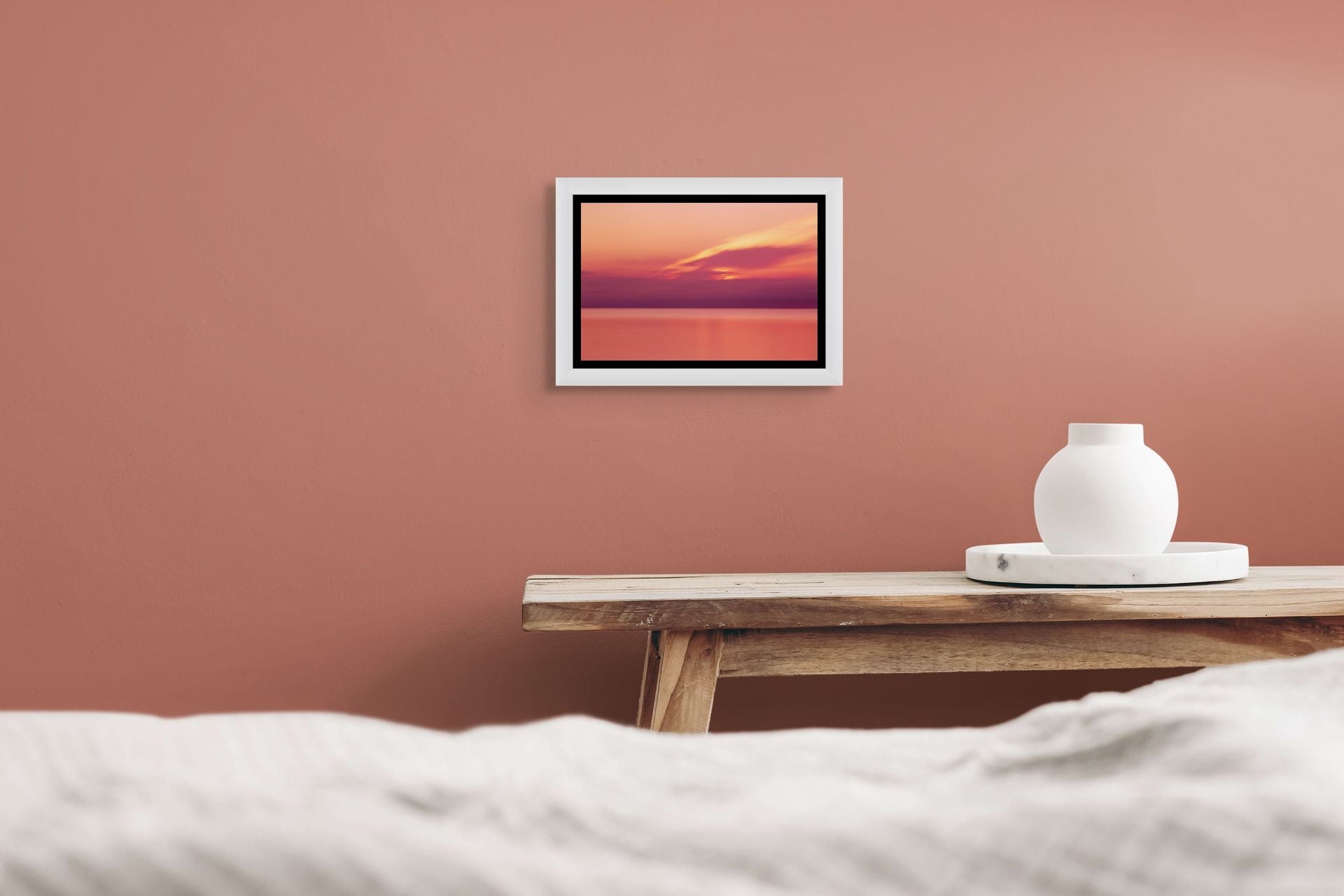 Fine art print of a long exposure sunrise on cape cod, framed 