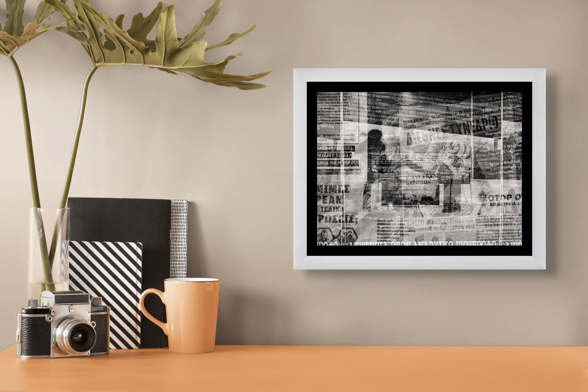 Abstract fine art photos framed and hanging on the wall. 