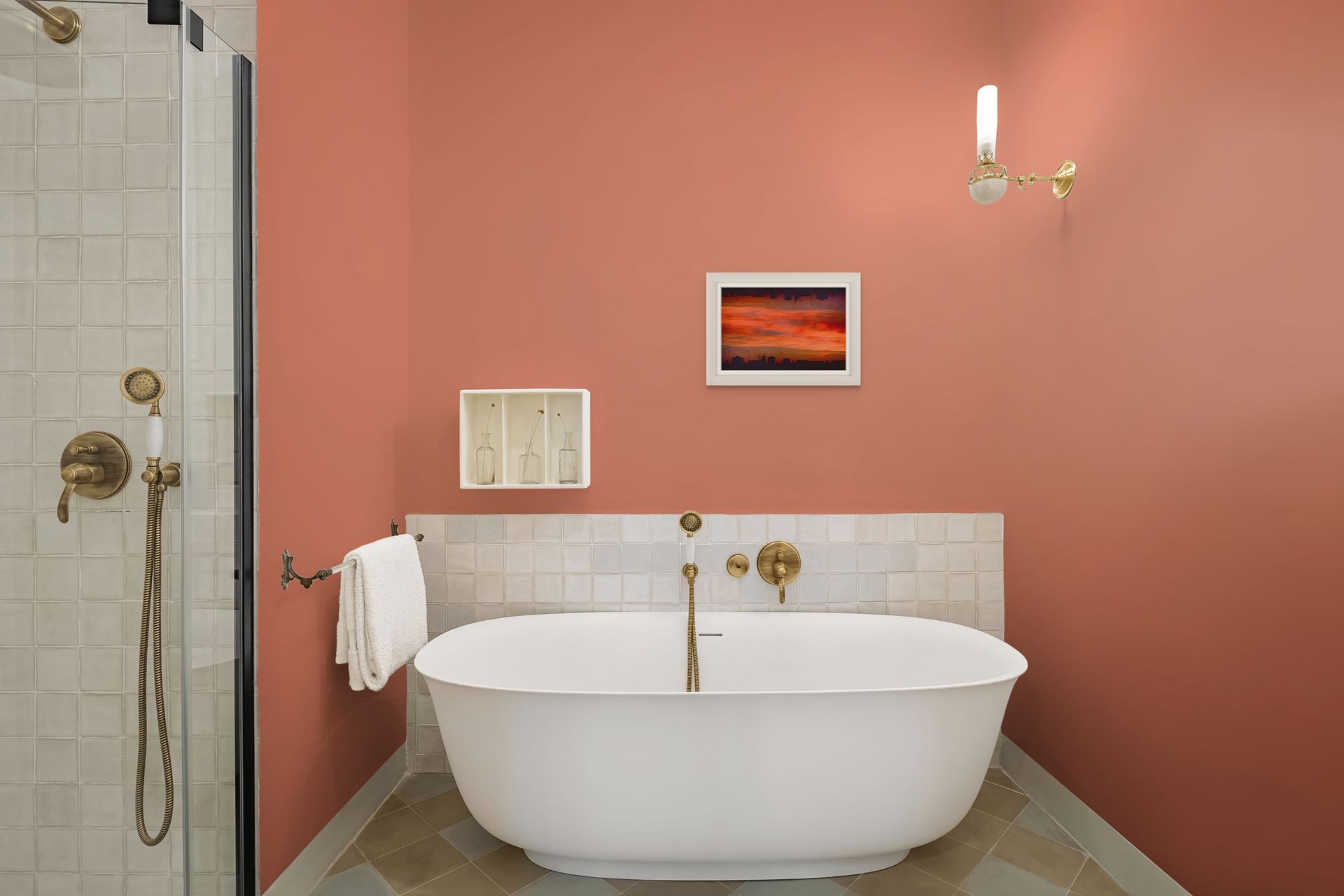 An Abstract, framed, fine art print photograph of an Athens sky at sunset.