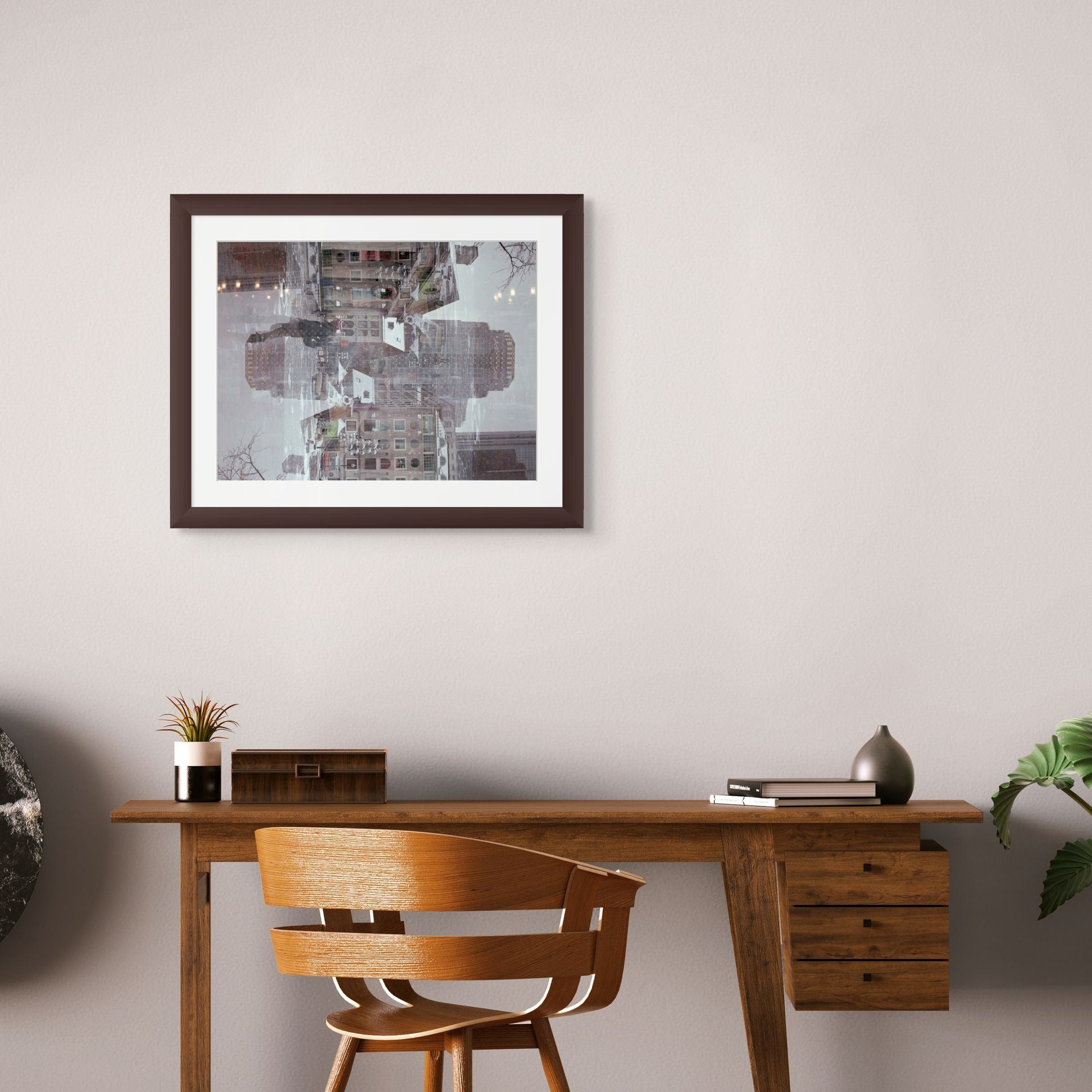 Frame fine art print of an abstract photograph done in Boston.