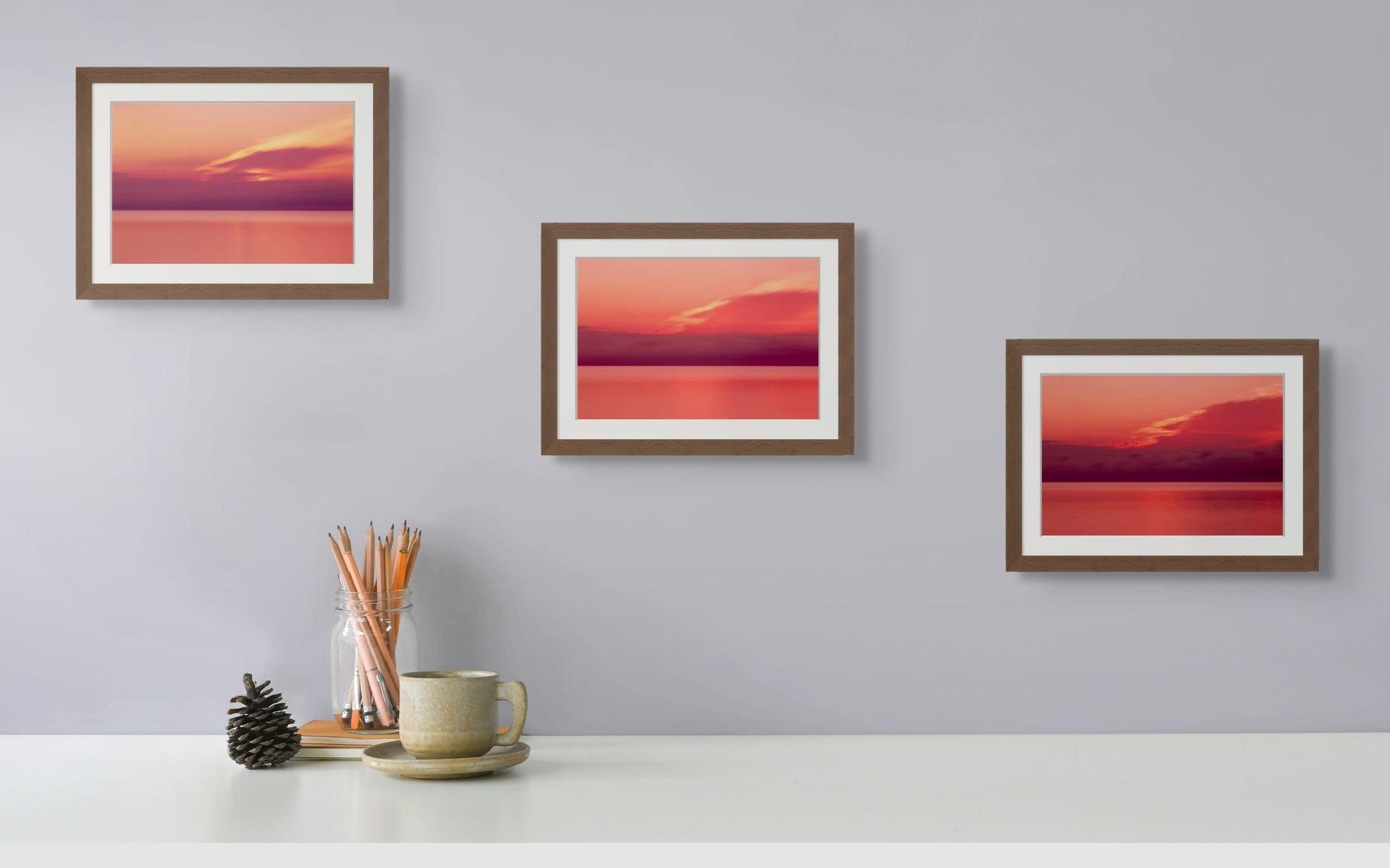 Fine art photographic print of a long exposure of sunrise over cape cod.