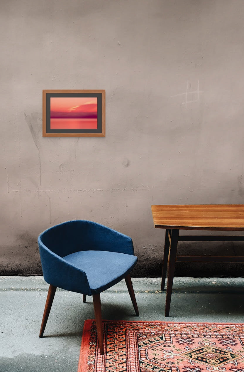 Fine art photographic print of a long exposure of sunrise over cape cod.