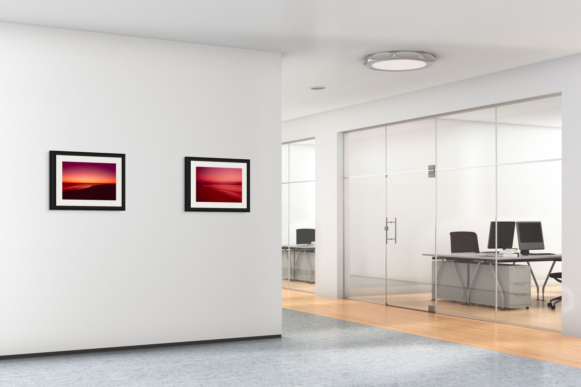 Beautiful long exposure sunrise picture perfect for giving color to any interior space.