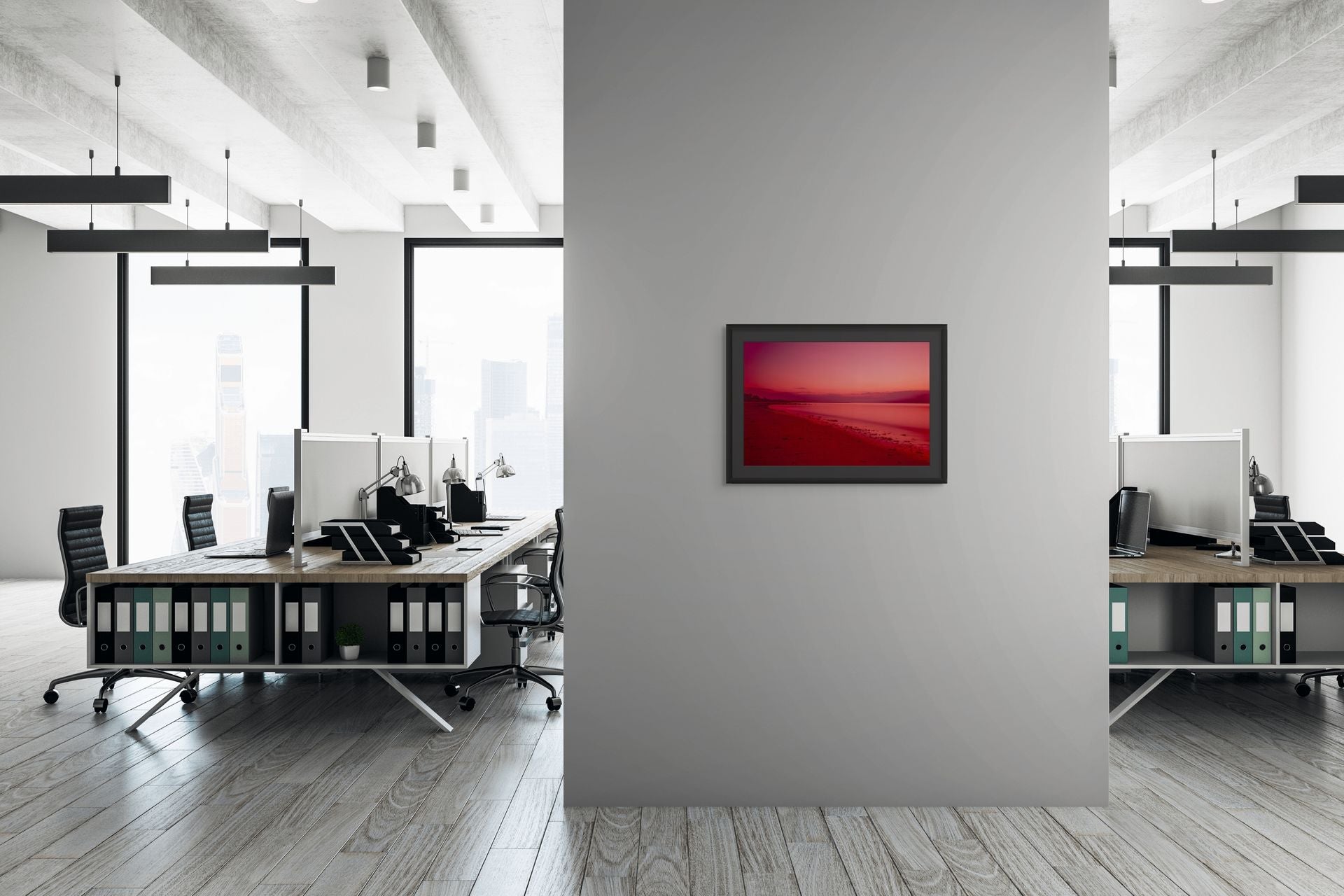 Beautiful long exposure sunrise picture perfect for giving color to any interior space.