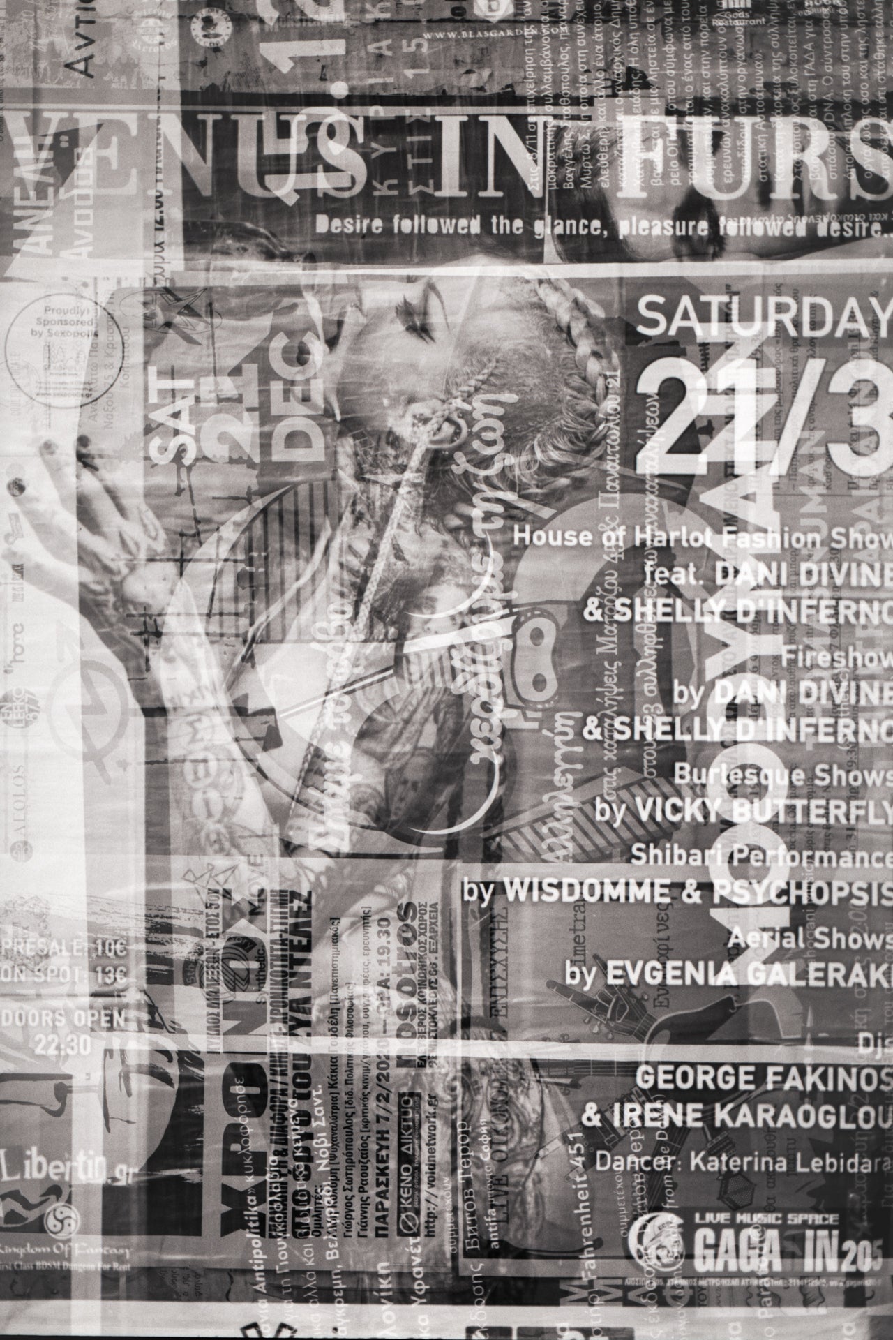 Abstract fine art photo print in black and white.